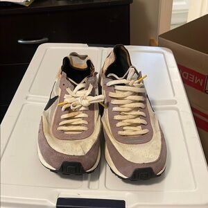 Men’s White and Purple Waffle Sneakers